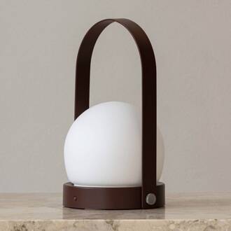 Audo Carrie LED sfeerlamp met accu IP44, zwart opaalwit, zwart