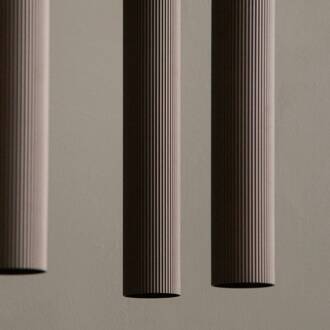 Audo hanglamp Tubulaire, hoogte 24 cm, brons, aluminium geanodiseerd brons