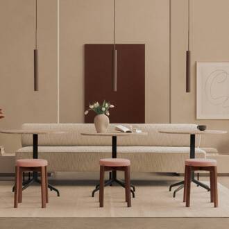 Audo hanglamp Tubulaire, hoogte 48 cm, brons, aluminium brons geanodiseerd