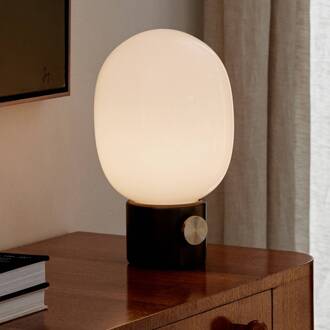 Audo JWDA tafellamp, oplaadbaar, zwart opaalwit