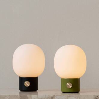 Audo JWDA tafellamp, stofgroen opaalwit