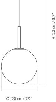 Audo LED hanglamp TR Bulb, 1-lichts, messing/wit, opaalglas messing, opaalwit mat