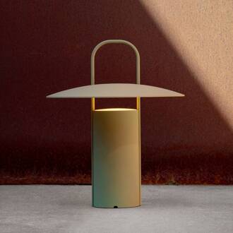 Audo Ray LED tafellamp, draagbaar, stofgroen matgroen