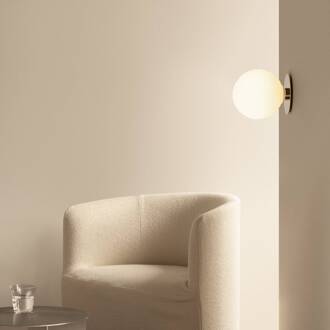 Audo TR Bulb wandlamp, metaal, glas, wit, Ø 20 cm staalgrijs, wit