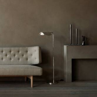 Audo Wing vloerlamp, aluminium gepolijst aluminium