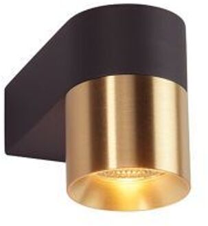 Audy-Wall 1S Duo Wandlamp - 2700K - 40° - Grijs frame - Messing ring