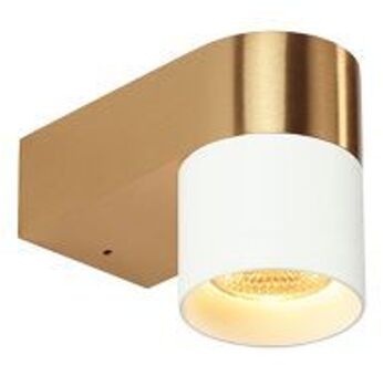 Audy-Wall 1S Duo Wandlamp - 2700K - 40° - Messing frame - Witte ring Goud