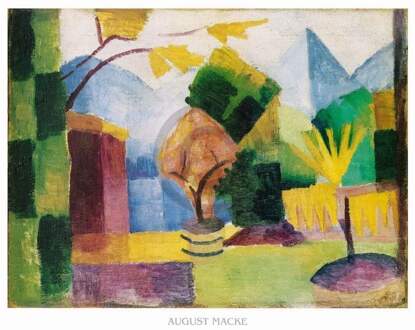 August Macke - Garten Am Thuner See Kunstdruk 80x60cm