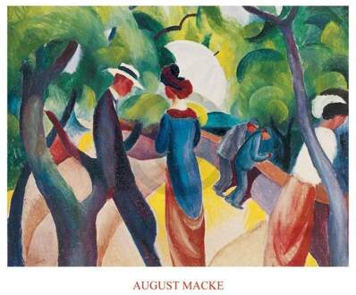 August Macke - Promenade Kunstdruk 80x60cm