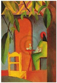 August Macke - Türkisches Cafe Ii Kunstdruk 24x30cm