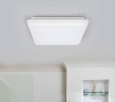 Augustin LED plafondlamp, hoekig, 25 x 25 cm wit