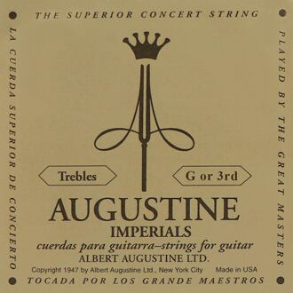 Augustine AUIMP-3 G-3 snaar voor klassieke gitaar G-3 snaar voor klassieke gitaar, clear nylon, medium
