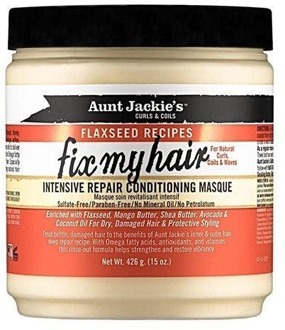 Aunt Jackies Aunt Jackie's Curls & Coils Flaxseed Recipes Fix My Hair Intensive Repair Conditioning Masque 426 gr