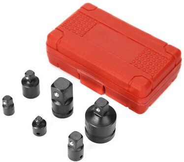 Auporo 1/4 3/8 1/2 3/4 Inch Drive 6 Stuk Vrouw Naar Man Air Impact Adapter Reducer Socket Set Cr-Mo Staal Bal Detent Tapered