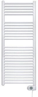 Aura elektrische handdoekradiator 122.6x50cm 750watt 230 volt | 50 Hz Staal Wit glans