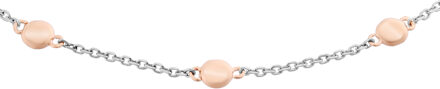 'Aurelie' Dames 925 Sterling Zilveren Armband - Zilver/Roze ZA-7385 Zilver en roségoud