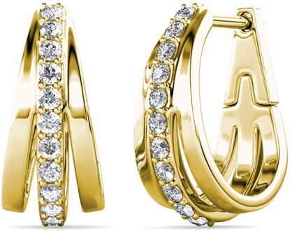 Aurielle Hoop Sets - Goud en Kristal - One Size