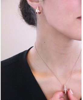 Aurielle Hoop Sets - Roségoud en Kristal - One Size