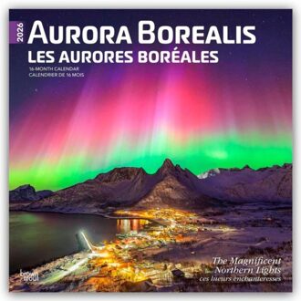 Aurora Borealis Les Aurores Boreales 2026 Square Flap English French Foil Calendar - Browntrout - Browntrout Publishers