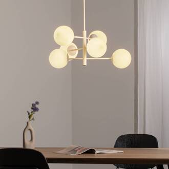 Aurora hanglamp, wit, Ø 60 cm, 6-lamps, glas, E14