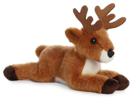 Aurora Hert knuffel - bruin - 20 cm - Bosdieren knuffels - pluche