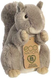 Aurora Knuffel Eco Nation Eekhoorn 20,5 Cm Pluche Grijs