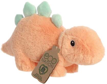 Aurora Knuffel Eco Nation Stegosaurus Junior 20 Cm Pluche Oranje