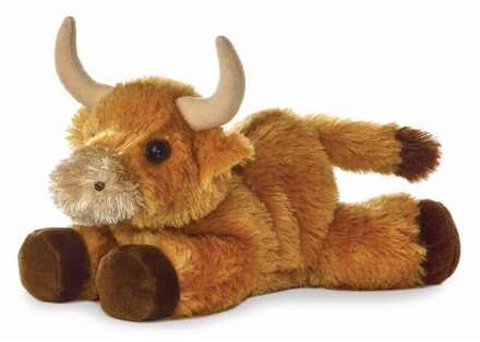 Aurora Knuffel Mini Flopsie Mac Stier 20.5 Cm Bruin