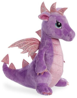 Aurora Knuffeldraak Sparkle Tales Dahlia Paars 30,5 Cm