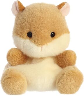 Aurora Pluche dier knuffel hamster - 13 cm - Knuffeldieren hamsters - Knuffel huisdieren Multikleur