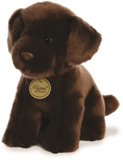 Aurora Pluche dieren knuffels bruine labrador hond van 28 cm - Knuffel huisdieren Multikleur