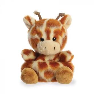 Aurora Pluche dieren knuffels giraffe van 13 cm - Knuffeldieren giraffes - Knuffeldier Bruin