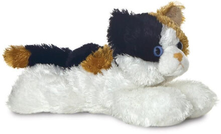 Aurora Pluche dieren knuffels kat/poes - 20 cm - Knuffeldieren katten - Knuffel huisdieren Multikleur