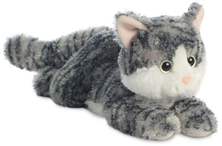 Aurora Pluche dieren knuffels kat van 30 cm - Knuffel huisdieren Multikleur