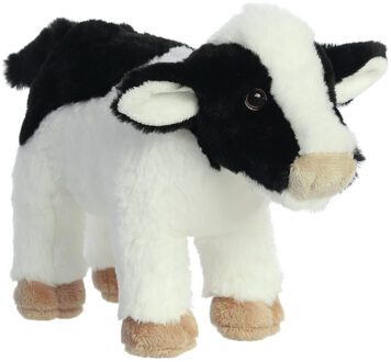 Aurora Pluche dieren knuffels koe van 26 cm - Knuffel boederijdieren Multikleur