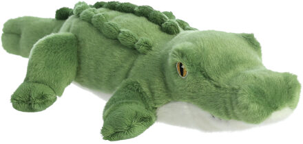 Aurora Pluche dieren knuffels krokodil van 36 cm - Knuffeldier Wit