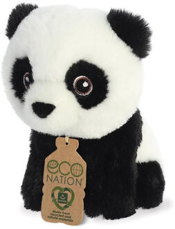 Aurora Pluche dieren knuffels panda van 13 cm - Knuffeldier Wit