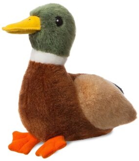 Aurora Pluche eend/woerd vogel knuffel - 20 cm - Eenden speelgoed