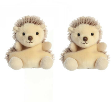 Aurora Pluche egel - 2x - 13 cm - Egels knuffels - tuindieren knuffels - speelgoed dieren