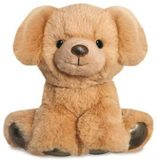 Aurora Pluche knuffeldier labrador hond - lichtbruin/blond - 20 cm - huisdieren thema