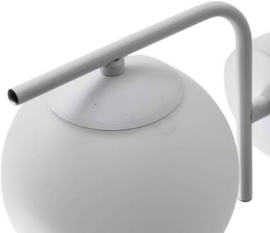 Aurora wandlamp, wit, glas, 17 cm hoog, globe, E14
