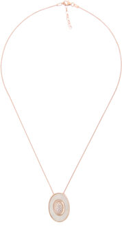 'Aurori' Dames 925 Sterling Zilveren Ketting met Hanger - Roze ZH-7292 Rosé
