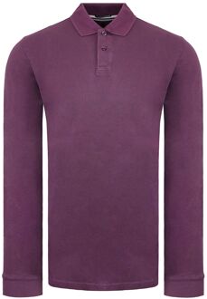 Austin Heren Donker Druif Poloshirt - maat S Paars