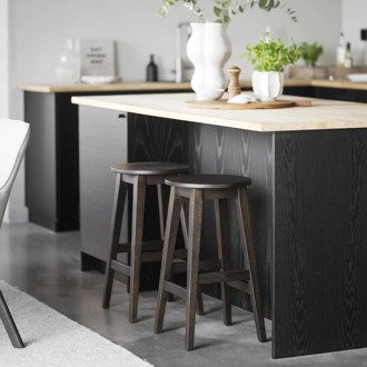 Austin houten barkruk walnoot - 65 cm Bruin