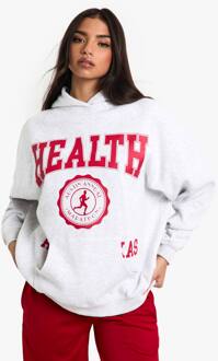 Austin Texas Health Slogan Oversized Hoodie, Ash Grey