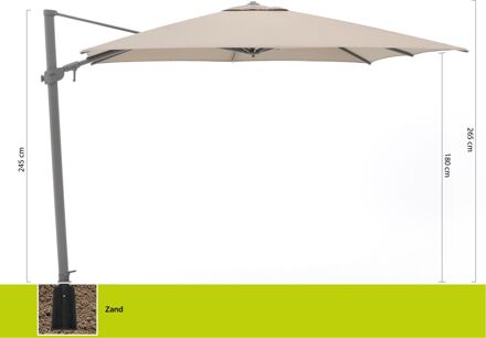 Austin zweefparasol 300x300cm - Laagste prijsgarantie! Taupe