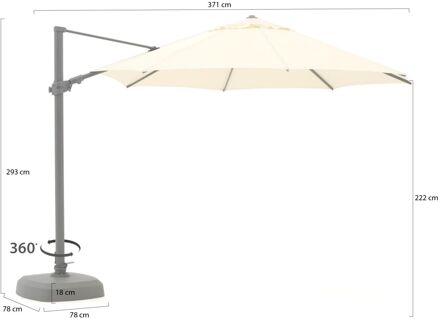 Austin zweefparasol ø 350cm - Laagste prijsgarantie! Wit