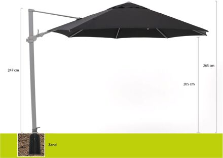 Austin zweefparasol ø 350cm - Laagste prijsgarantie! Zwart