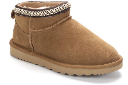 Australia Altona Vlecht Enkellaarsjes - maat Bruin