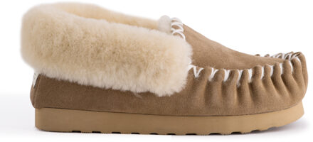 Australia Hand Stitched Womens Schapenvacht Mocassin Beige